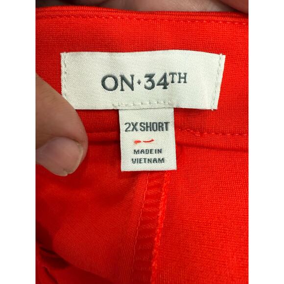 Macy's On 34th Women's Plus Pants sz 2X Short Kick Flare NEW #G855 - Picture 7 of 8